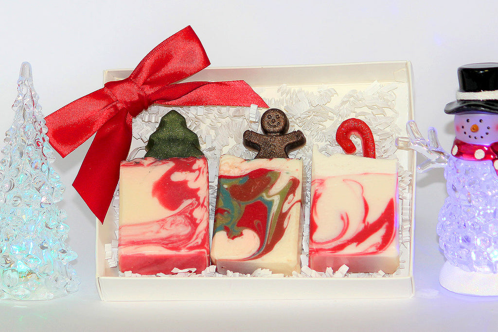 VARIETY BOX - Mini Christmas Soaps - Box of 3