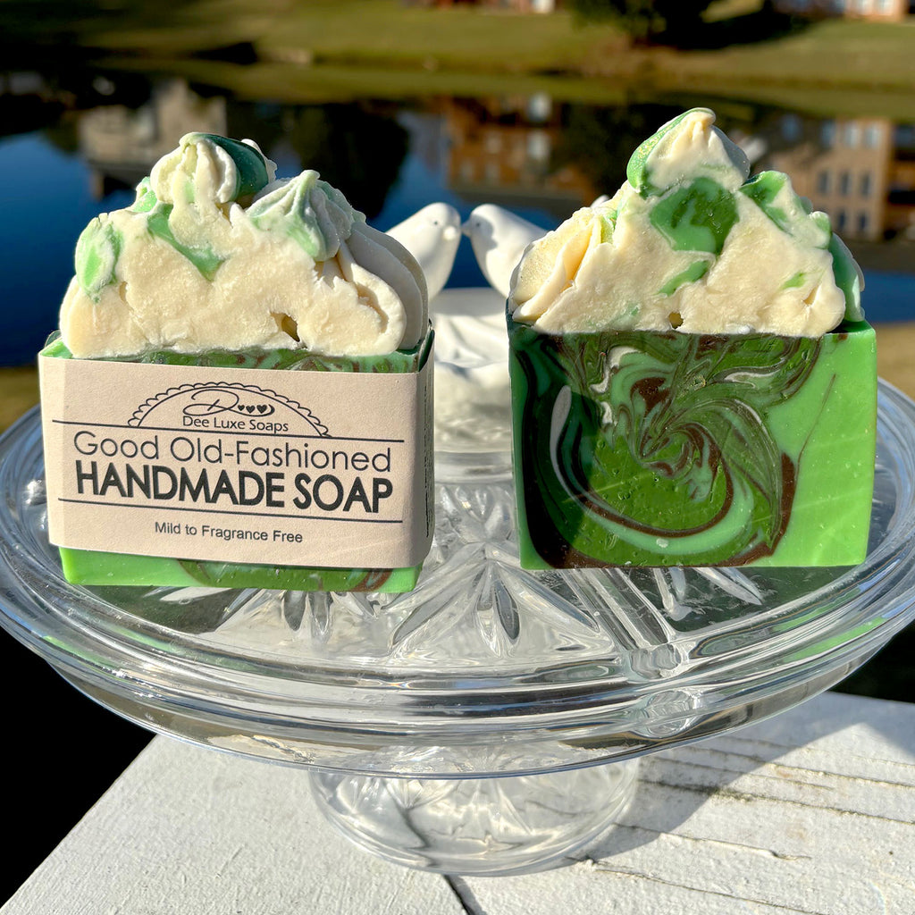 Good Old-Fashioned Handmade Soap (Green & White)