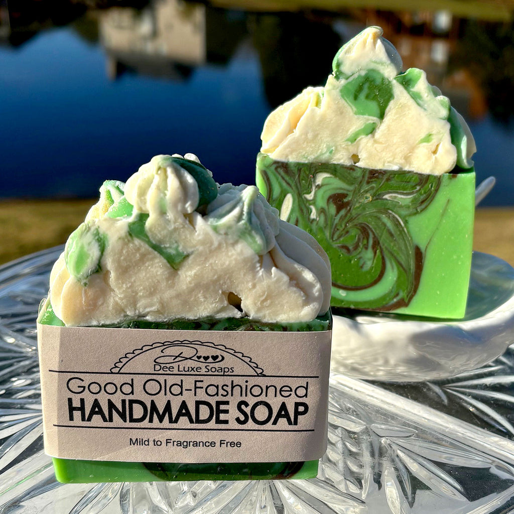 Good Old-Fashioned Handmade Soap (Green & White)