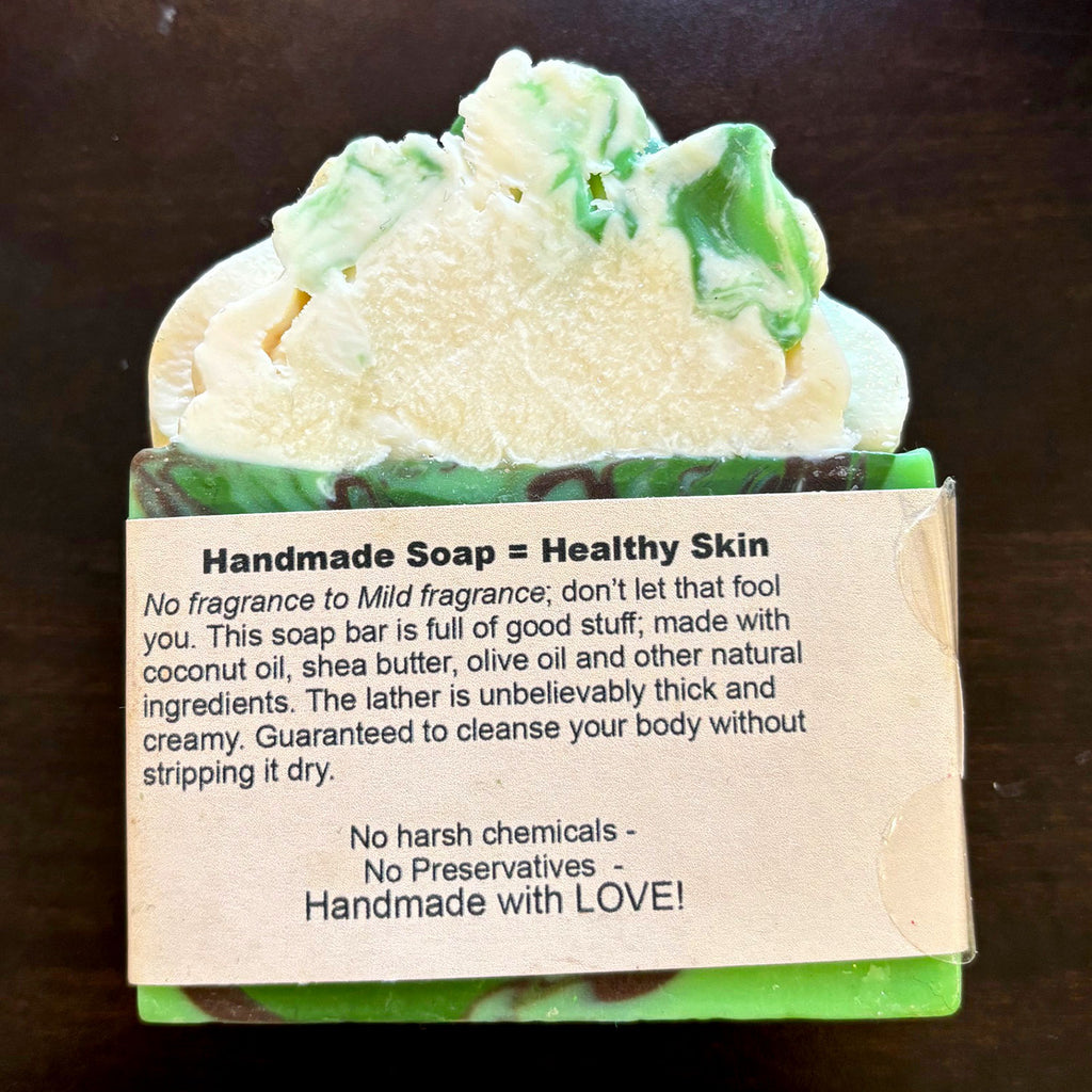 Good Old-Fashioned Handmade Soap (Green & White)