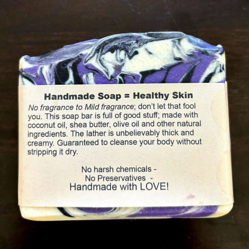 GOOD OLD-FASHIONED HANDMADE SOAP (Purple, Black & White)